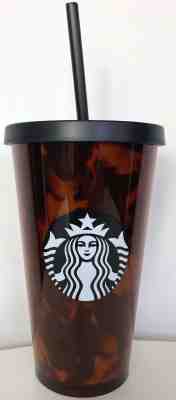 Starbucks Mocha Swirl Print Tumbler Black/Brown 16 oz, Grande Cold Cup Limit NEW - Sold on eBay Nov, 15th 2019 for $15.00
