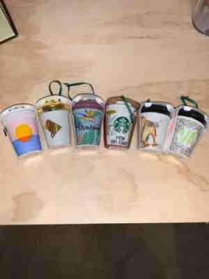 Starbucks Ceramic Holiday Ornament Tumblers Lot Of 6 New - Sold on eBay Nov, 15th 2019 for $24.80