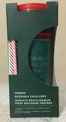 2019 Starbucks Holiday Christmas Reusable Cold Cups 24oz 5 pack  - Sold on eBay Nov, 15th 2019 for $29.95