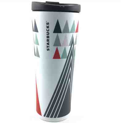 Starbucks Stainless Steel Tumbler 12 Fl Oz Modern Trees Design - Sold on eBay Nov, 15th 2019 for $23.98