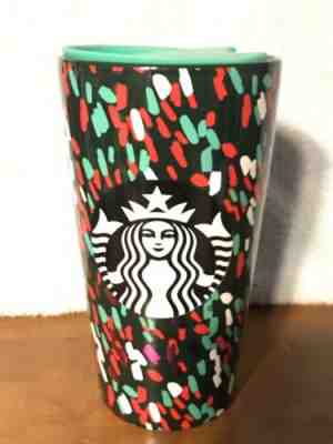 Starbucks Holiday 2019 Confetti Christmas Ceramic Travel Tumbler w/ Lid Cup - Sold on eBay Nov, 14th 2019 for $30.00