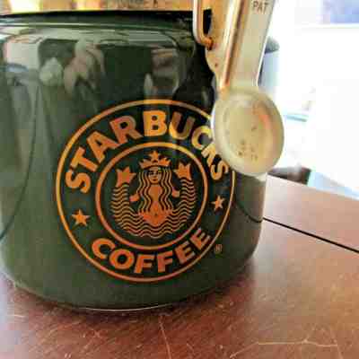 Starbucks Vtg Green Porcelain Coffee Canister Jar Mermaid Logo Beehouse Japan - Sold on eBay Nov, 14th 2019 for $20.00