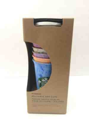 Starbucks Reusable Hot Cup Marble Pack Of 6 W/Lids 16 oz Summer 2019 Rare HTF - Sold on eBay Nov, 14th 2019 for $29.99