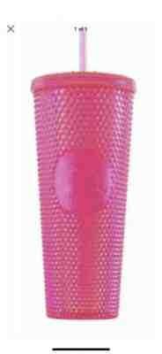 STARBUCKS 2019 Neon Pink Studded Cold Cup Tumbler Christmas HOLIDAY Venti - Sold on eBay Nov, 14th 2019 for $30.00