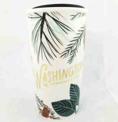 Starbucks Ceramic Washington The Evergreen State Traveler Tumbler 12 oz