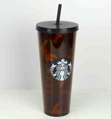 Starbucks Tortoise Shell Venti 24 oz Acrylic Cold Cup Tumbler 2019 Mocha Swirl  - Sold on eBay Nov, 14th 2019 for $46.99