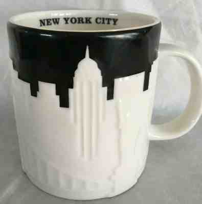 Starbucks New York City Skyline Relief Mug Taxi Black White 2012 NEW with Tag - Sold on eBay Nov, 14th 2019 for $21.90