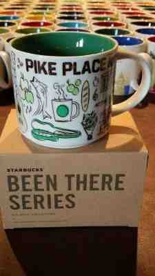 rare mugs Starbucks PIKE PLACE Been There mug 14 oz with SKU tag - Sold on eBay Nov, 14th 2019 for $18.95