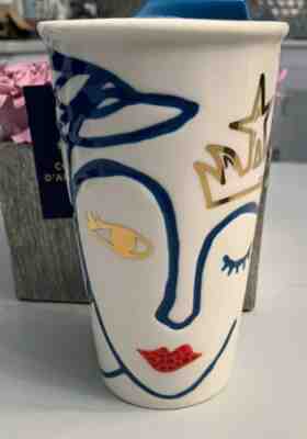 NEW STARBUCKS 2016 ANNIVERSARY SIREN SWAROVSKI CRYSTAL RED LIPS CERAMIC TUMBLER - Sold on eBay Nov, 14th 2019 for $16.00