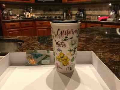 Starbucks 2016 California Golden State Ceramic Tumbler RARE & CA Card Unswiped