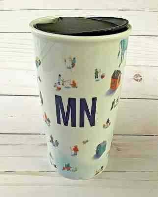 Starbucks Minnesota MN Winter Ice Fishing Travel Coffee Mug 12 Oz. - Sold on eBay Nov, 14th 2019 for $19.99