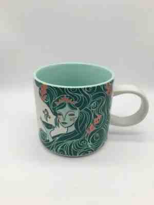  Starbucks Holiday 2018 Aqua Siren Mermaid Ceramic 12 oz Mug Cup NWT - Sold on eBay Nov, 14th 2019 for $23.75