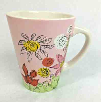 Pink Floral 2006 Starbucks Coffee Cup/Mug 16oz. Pretty Summer Cup YBox - Sold on eBay Nov, 14th 2019 for $17.90