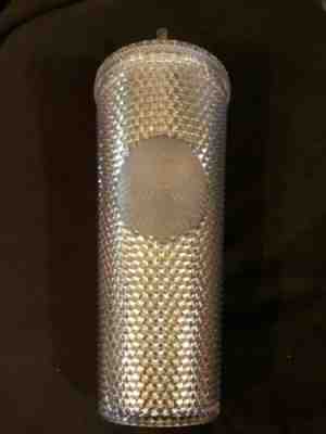 New Starbucks 2019 BLING PLATINUM Studded Tumbler Venti 24oz Holiday Limited  - Sold on eBay Nov, 14th 2019 for $29.95