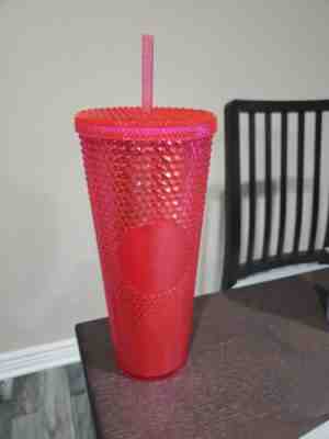 Starbucks Venti Iridescent Pink Stud Studded Tumbler Cup 2019 Holiday Christmas - Sold on eBay Nov, 14th 2019 for $27.00