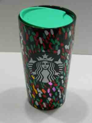 NEW Starbucks Holiday 2019 Confetti Christmas Ceramic Travel Tumbler w/ Lid Cup - Sold on eBay Nov, 14th 2019 for $32.95