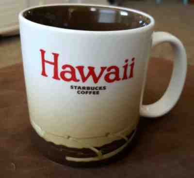 2008 STARBUCKS HAWAII GLOBAL ICON COLLECTOR SERIES COFFEE MUG CUP 16 OZ. - Sold on eBay Nov, 14th 2019 for $25.99