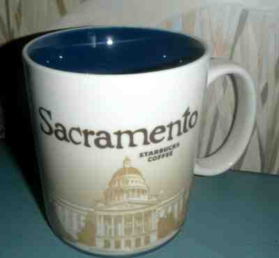 Starbucks Sacramento CA State Capitol Mug Global Icon City Series Displayed Only