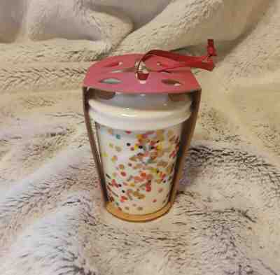 Starbucks 2015 Gold Confetti Christmas Ornament Dot Collection Ceramic Mug NEW - Sold on eBay Nov, 14th 2019 for $18.00