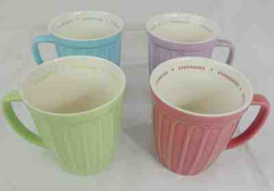 Starbucks Spring Easter Set of 4 Ribbed 16 oz Mugs Green Purple Pink Blue - Sold on eBay Nov, 14th 2019 for $49.99