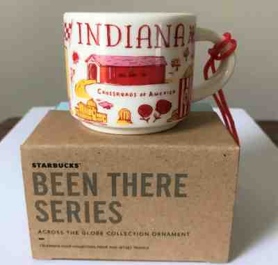 STARBUCKS Been There INDIANA 2 oz ORNAMENT MUG Espresso Cup NIB - Sold on eBay Nov, 14th 2019 for $24.97