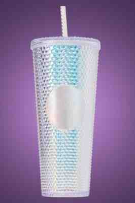 NEW STARBUCKS 2019 Venti Bling Platinum  Studded Cold Cup Tumbler WINTER HOLIDAY - Sold on eBay Nov, 14th 2019 for $26.00
