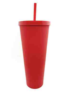 Starbucks 2016 Matte Red Cold Tumbler Limited Edition 24oz Venti - Sold on eBay Nov, 14th 2019 for $60.00