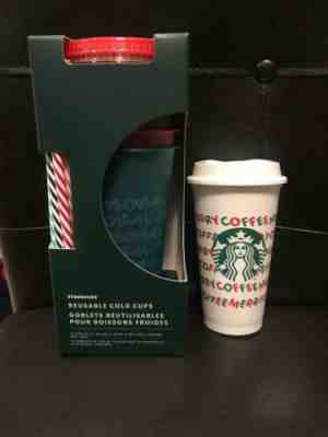 Starbucks 2019 Holiday Christmas Cold Cup Set-W/Straws 24oz 5 PACK SET-Bonus CUP - Sold on eBay Nov, 14th 2019 for $19.00