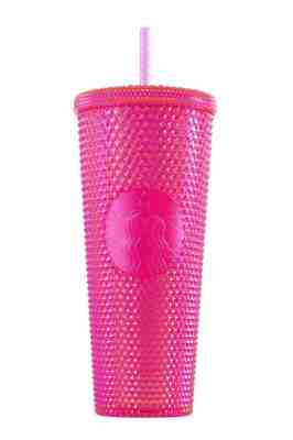 Starbucks 2019 PINK Studded Iridescent Tumbler *Limited Edition* 24oz. Winter - Sold on eBay Nov, 14th 2019 for $20.50
