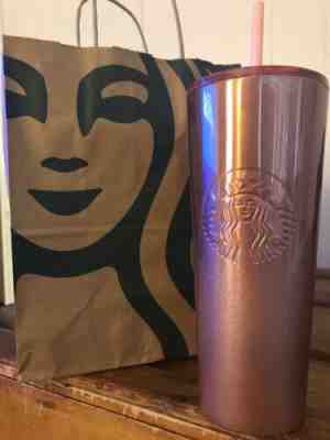 New Holiday 2019 Starbucks Glitter Gradient Pink Tumbler 24oz - Sold on eBay Nov, 14th 2019 for $36.00