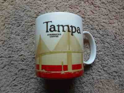 STARBUCKS TAMPA Mug 2009 City Collector Series Bridge Skyline Coffee Cup Florida - Sold on eBay Nov, 14th 2019 for $35.99