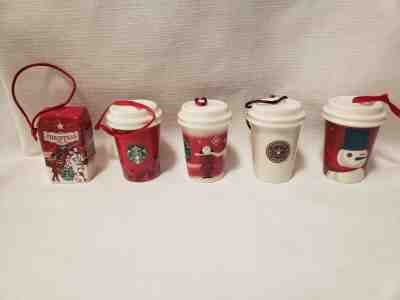 Starbucks To Go Cup Ornaments Lot Of 5 Different Ornaments - Sold on eBay Nov, 14th 2019 for $23.99