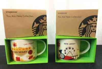 Unused 2015 Starbucks New Jersey & Las Vegas Coffee Mugs - You Are Here Series - Sold on eBay Nov, 14th 2019 for $35.00