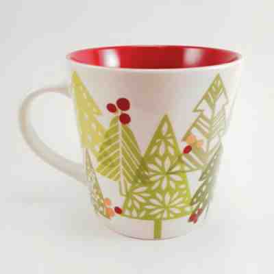 Starbucks Holiday Collection Coffee Tea Mug Christmas Trees Red Green White 2010 - Sold on eBay Nov, 14th 2019 for $17.59