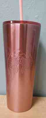 New Starbucks Rose Gold Metal Tumbler 2019 - Sold on eBay Nov, 14th 2019 for $26.00