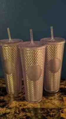 NEW STARBUCKS 2019 PLATINUM Studded Cold Cup Tumbler WINTER HOLIDAY 24 oz!! - Sold on eBay Nov, 12th 2019 for $30.99