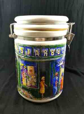 Vintage Starbucks Pike Place Store Ceramic Air Tight Tea & Coffee Canister - Sold on eBay Nov, 12th 2019 for $39.99