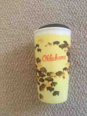 Starbucks Ceramic Tumbler 12oz Travel Series Oklahoma Roaming Buffalo EUC W Lid  - Sold on eBay Nov, 12th 2019 for $16.00