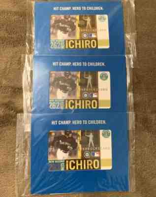 New Sealed Wrapper RARE 2005 Suzuki Ichiro Starbucks Cards (3) with $10 loaded - Sold on eBay Nov, 11th 2019 for $53.00