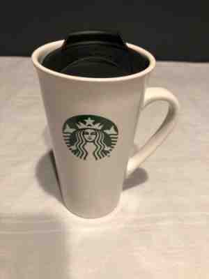 Starbucks Green Siren White Coffee Cup Travel Mug With Lid 14.3 oz - Sold on eBay Nov, 10th 2019 for $17.99