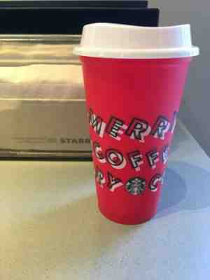 Starbucks 2019 Red Reusable Hot Cup Grande 16 oz Plastic Coffee Holiday Xmas - Sold on eBay Nov, 8th 2019 for $19.99