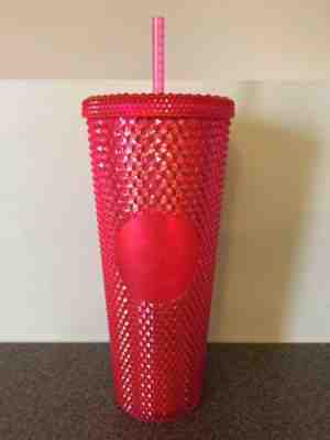 Starbucks 2019 Christmas Holiday Pink/Red Studded Tumbler 24oz. New - Sold on eBay Nov, 7th 2019 for $50.00