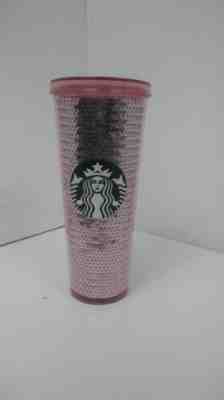 Starbucks 2017 Pink Rose Gold Sequins 24 oz Cup Limited Ed Holiday Tumbler. NWT! - Sold on eBay Nov, 7th 2019 for $21.30