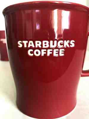 6 Mugs Starbucks 2008 Red Coffee Mug White Embossed Lettering Lot of 6 - Sold on eBay Nov, 7th 2019 for $24.00