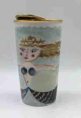 Starbucks 2014 Illustrated Siren Mermaid Ceramic Tumbler Travel Mug 12 oz - Sold on eBay Nov, 7th 2019 for $39.99