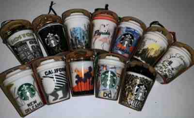 Complete Set Of 12 Starbucks Ornaments State & City  - Sold on eBay Nov, 7th 2019 for $99.50