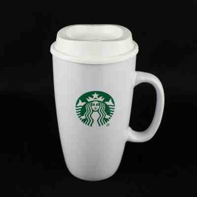Starbucks 2012 Ceramic Travel Mug with Lid White 16 oz - Sold on eBay Nov, 7th 2019 for $17.95