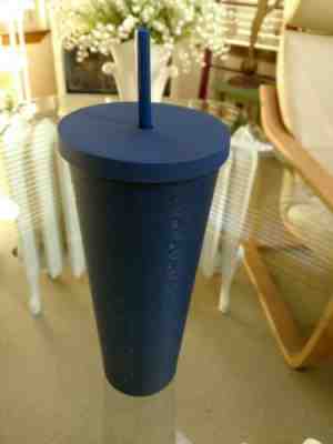 NEW Starbucks Matte BLUE (S) Tumbler 2017 Acrylic 24oz Venti Cold Cup Travel - Sold on eBay Nov, 7th 2019 for $26.00