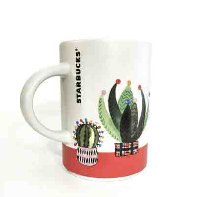Starbucks Holiday Cactus Succulent Christmas Lights Mug Set 12 oz Coffee  - Sold on eBay Nov, 7th 2019 for $15.99
