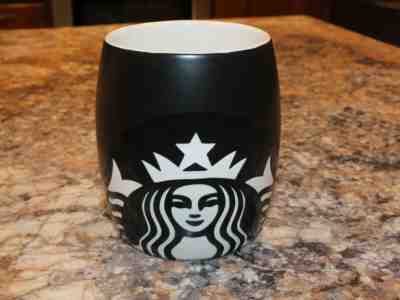 Starbucks Coffee Company 2011 Black Laser Etched Mermaid Siren Barrel Shaped Mug - Sold on eBay Nov, 7th 2019 for $24.99